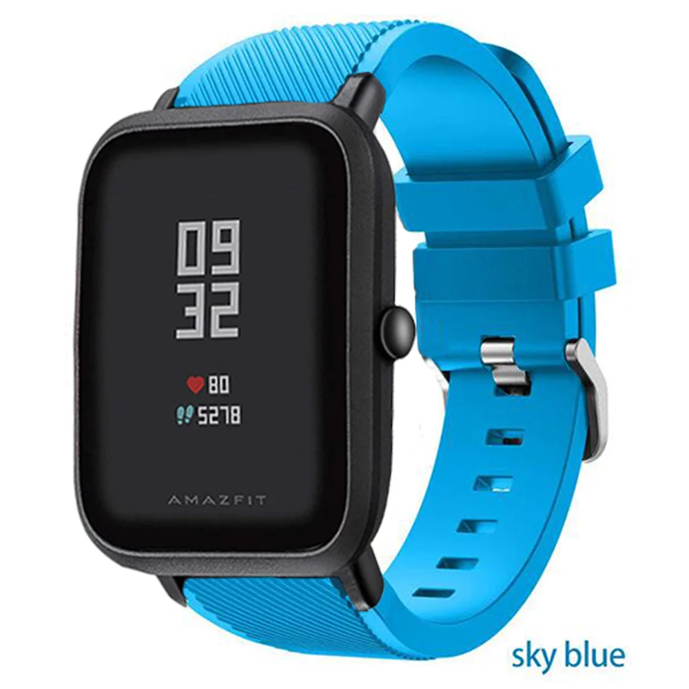 

20mm 22,mm watch Strap for Amazfit GTS 2 2e mini Gtr 42mm strap Wearable Silicone Wrist Watch Band Bracelet correa amazfit bip