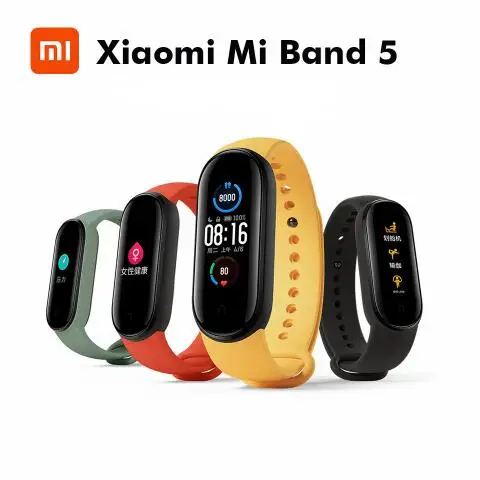 Спортивный смарт-браслет Xiaomi Mi Band 5 Водонепроницаемый Bluetooth-трекер 4 цвета экран