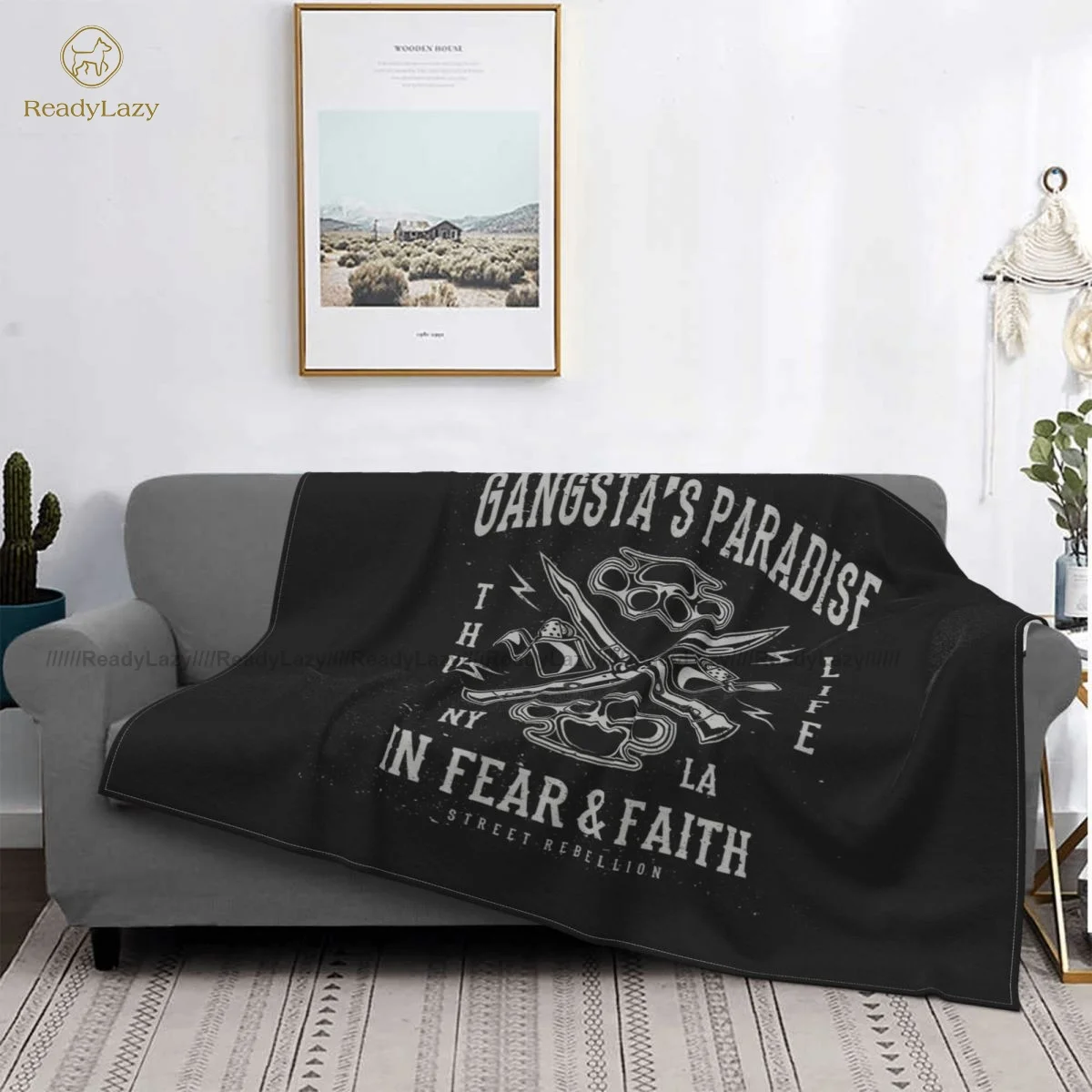

Manta grande de forro polar para SILLA, colcha de moda supersuave, Gangsta