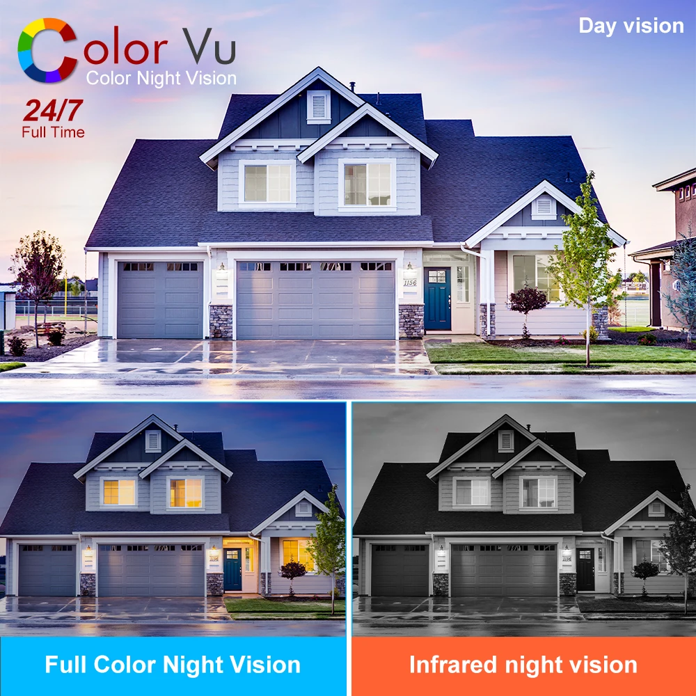 Hikvision IP Камера 4MP ColorVu DS 2CD2347G1 LU 2CD2347G2 24/7 красочным изображением PoE Встроенный