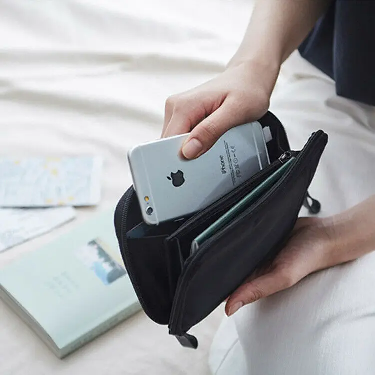 

Portable Travel Wallet Purse Document Bag Organiser Passport Tickets ID Holder