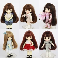 aidolla 18 bjd doll wig natural color bangs hair long hair doll wig doll accessories for girls diy bjd doll