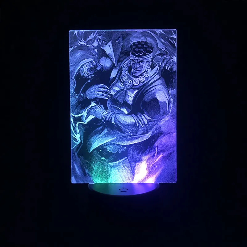 

Remote Control Delivery Two Tone Led Light Two Tone 3D Lamp Desk Room JoJo Bizarre Adventure Muhammad Avdol Japanese Anime Manga