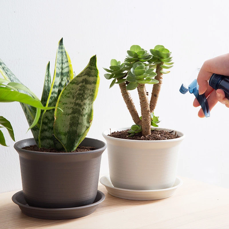 Домашний пластиковый горшок для растений цветочный поднос с ремнем оригинальный