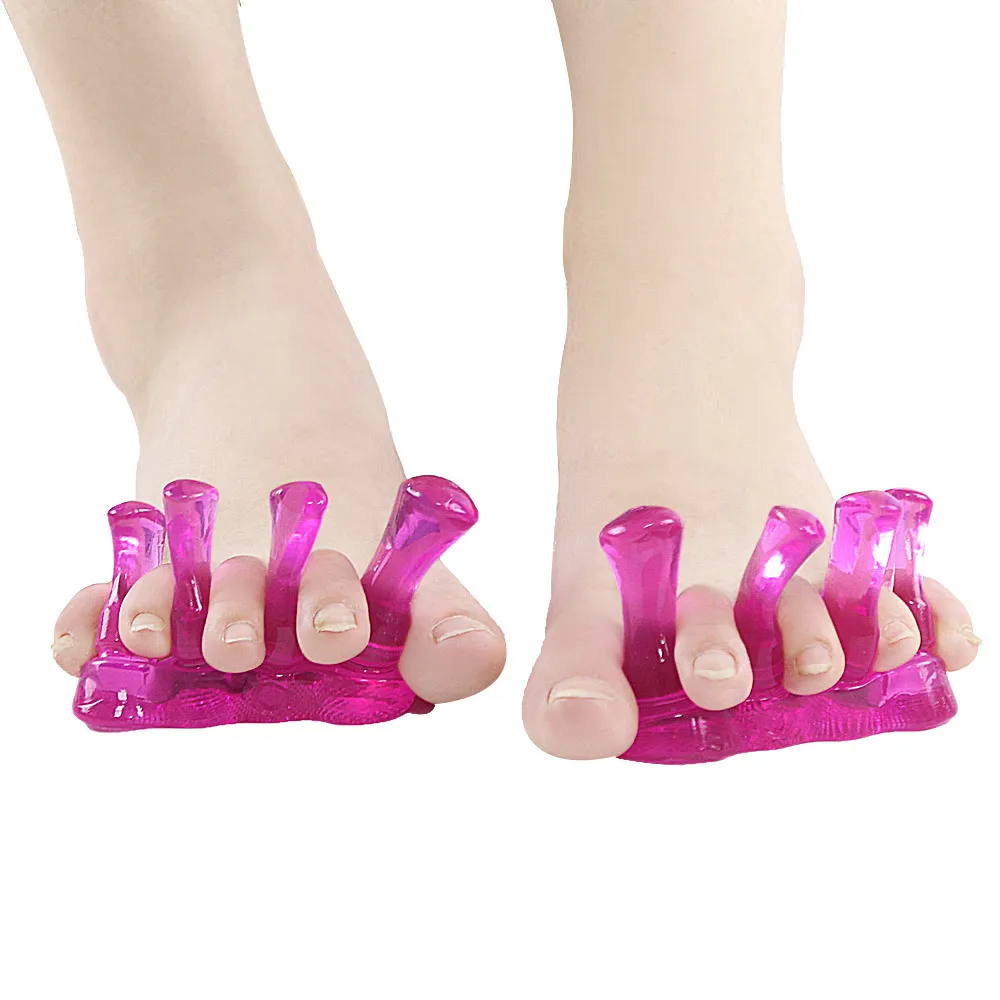 

20Pieces=10Pairs Toe Separator Silicone Bunion Corrector Feet Care Pedicure Hallux Valgus Protector Orthopedic Men Women