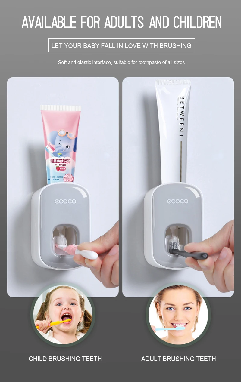 Настенный дозатор зубной пасты бытовой Водонепроницаемый настенный