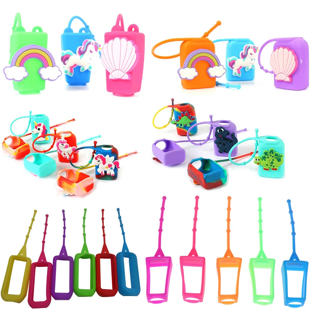 

Портативный дорожный многоразовый силиконовый дезинфицирующий держатель для рук, парфюмерный мини-держатель, милый пустой флакон для ванн...