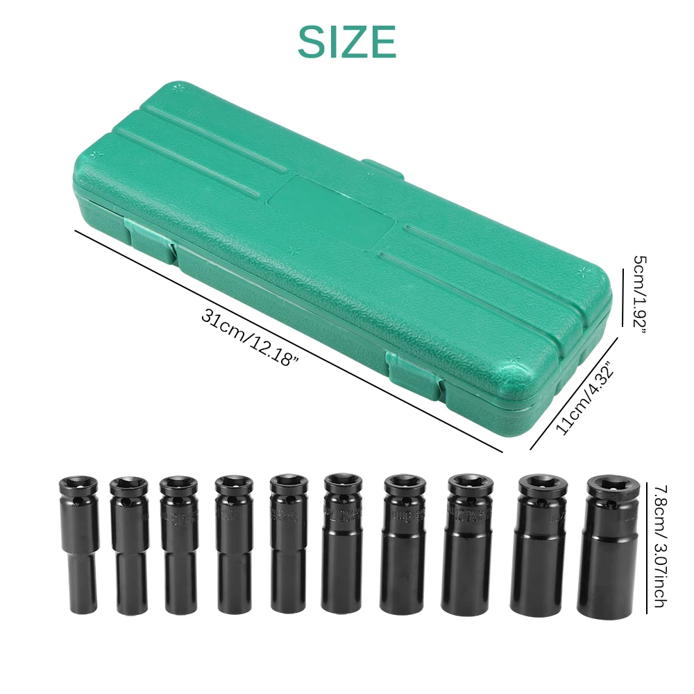

10pcsPneumatic Extension Sleeve Electric Wrench Wind Gun Hexagonal Sleeve Extension Screwdriver Feng Pi Pneumatic Wrench