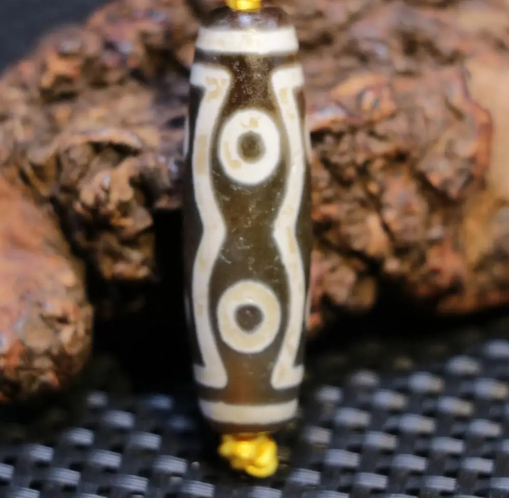 

Magic Power Tibetan Old Agate 7 Eye 2 Line Wealth dZi Bead Pendant 3A Amulet AA Lkbrother Sauces Top Quality Guranttee