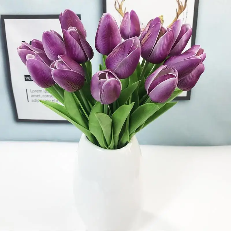 

Mini Imitation Flower Tulip Wedding Home Photography Props Decoration Materials Hand Flower