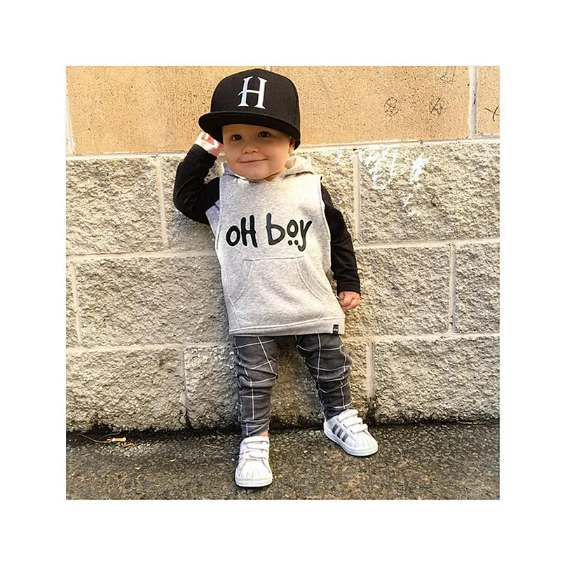 2pcs/set Top+Plaid Pants 0-6 Years hoodie Sweatshirt Baby Toddler Boy Girls Long Sleeve Autumn clothes Kids Outfit Play Mats | Детская