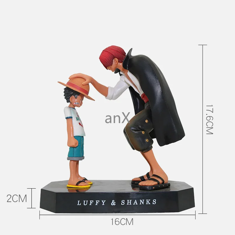

18cm Anime Figures Four Emperors Shanks Straw Hat Luffy Roronoa Zoro Model PVC Action Figure Going Merry Doll Collection Toys