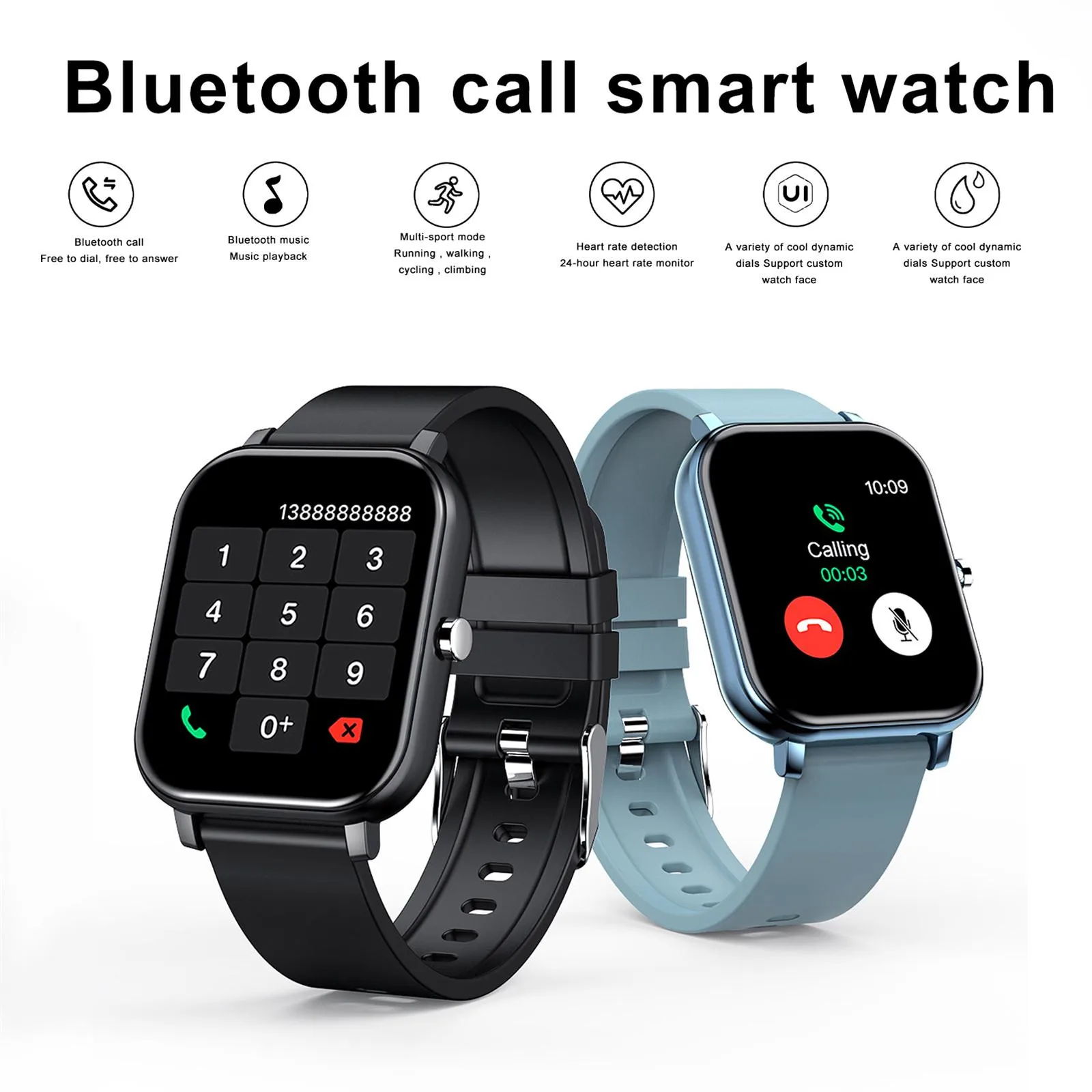 

Y30 Sports Blood oxygen Waterproof Bluetooth Call Smart Watch Fitness Heart Rate 1.54 Inch IP67 Sports Smart Watch
