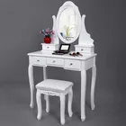 1 комплект в европейском стиле Стиль туалетный столик в спальню мебель макияж зеркало для туалетного столика с 5 ящиками 1 зеркала Красота девушка комоды HWC