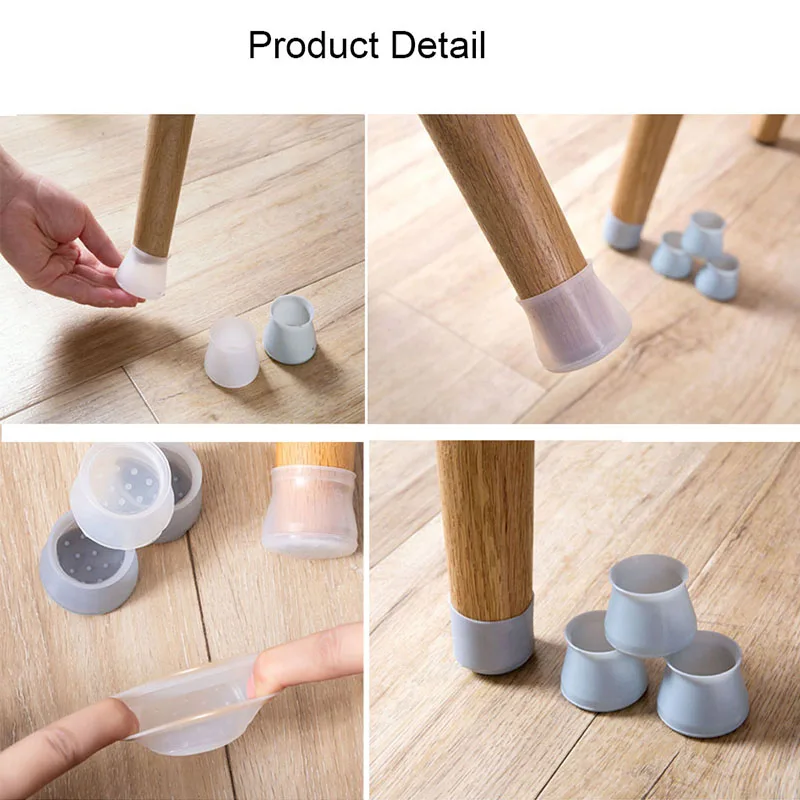 4 шт./лот коврик для ножек стола стула силиконовые Нескользящие колпачки защита
