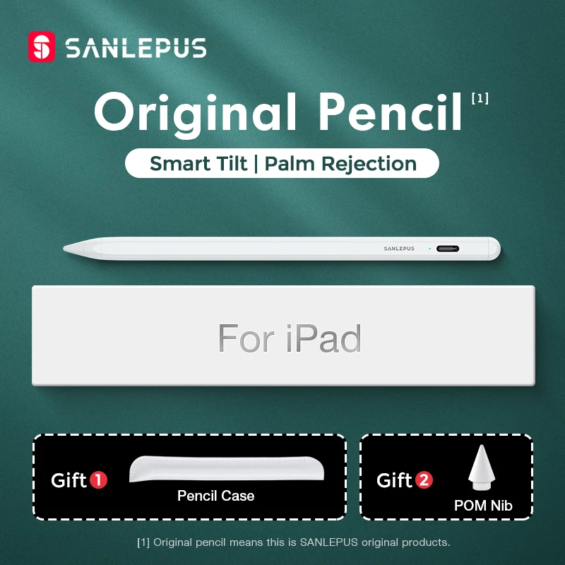 

Ручка сенсорная SANLEPUS для Apple Pencil 2, iPad Pro 11 12,9 2020 2018 2019 6th 7th mini 5 Air 3 с блокировкой ладони