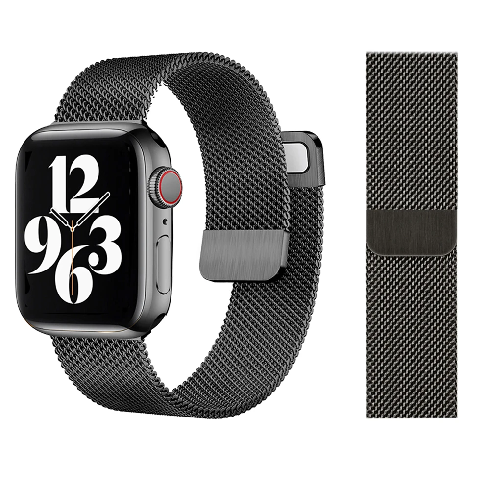 

Stainless Steel Milanese Strap For Apple Watch 6 Se Band 44mm 40mm 42mm 38mm Smartwatch iWatch Series 345 Bracelet Magnetic Loop