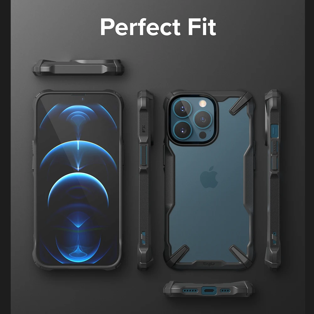 Ringke Fusion X for iPhone 13 Pro Max Case Heavy Duty Shock Absorption Soft TPU Frame Transparent Hard PC Back Hybrid Cover