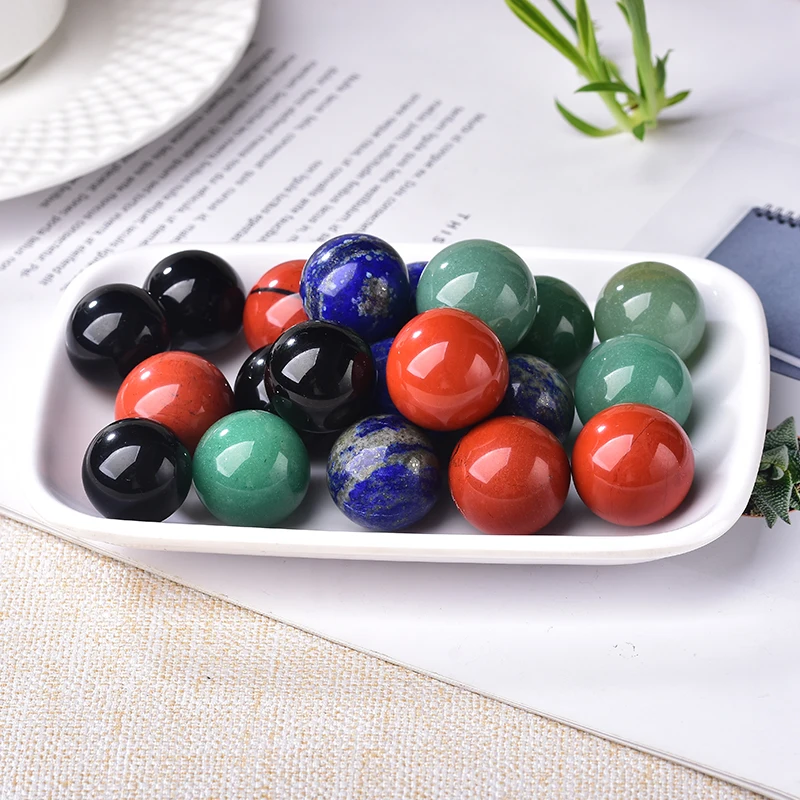 

1PC Natural Quartz Ball 2cm Healing Stone Obsidian Lapis Polished Ornament Home Decoration Handmade Reiki Energy Stone Gift