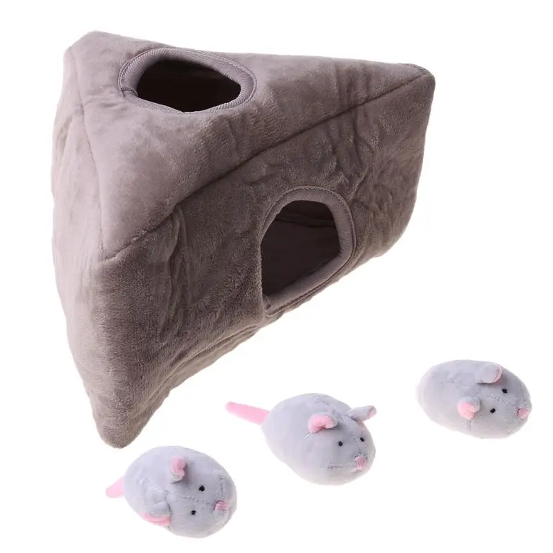 

Смешная игрушка для питомца в прятки плюшевые интерактивные электронные скрипучий игрушки-пазлы D7YB