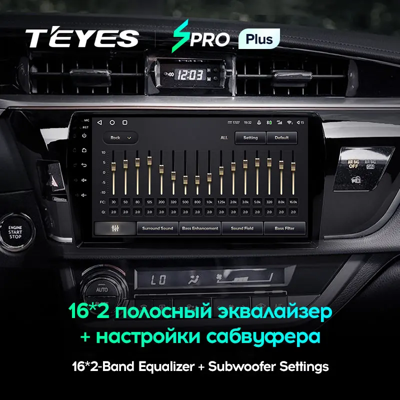 TEYES SPRO Plus Штатная магнитола For Тойота Королла Toyota Corolla 11 Middle East Edition 2013 2017 Android 10 до 8