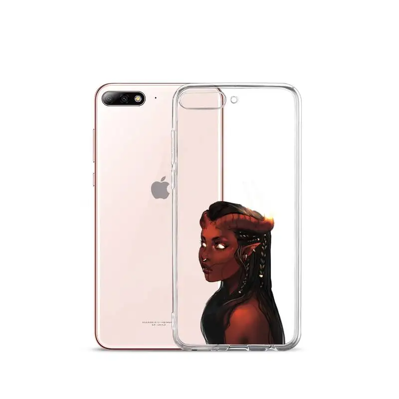 

Devil woman sexy girl anime Phone Case Transparent for iPhone Samsung A S 11 12 6 7 8 9 30 Pro X XS Max XR Plus lite