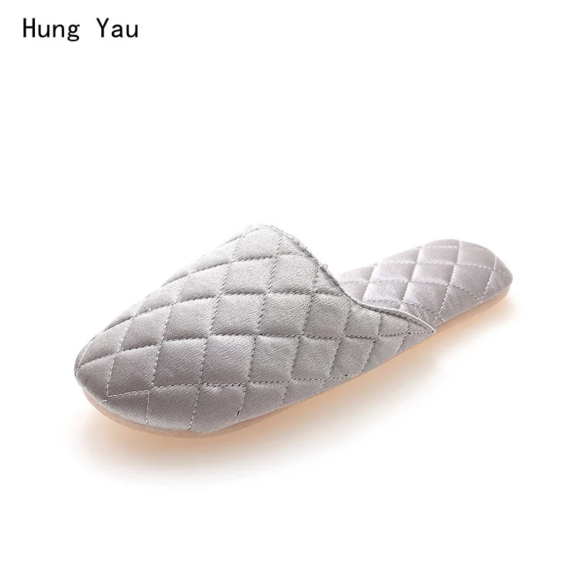 Women Slippers Silk Shoes Winter Warm Girls Fashion Platform Slides Non-Slip Flats Indoor Home Female Flips Flops Comfortable