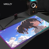 anime your name game rgb mouse pad big seam speed gamer led mouse pad soft laptop pad for csgo free shipping mouse pad gamer