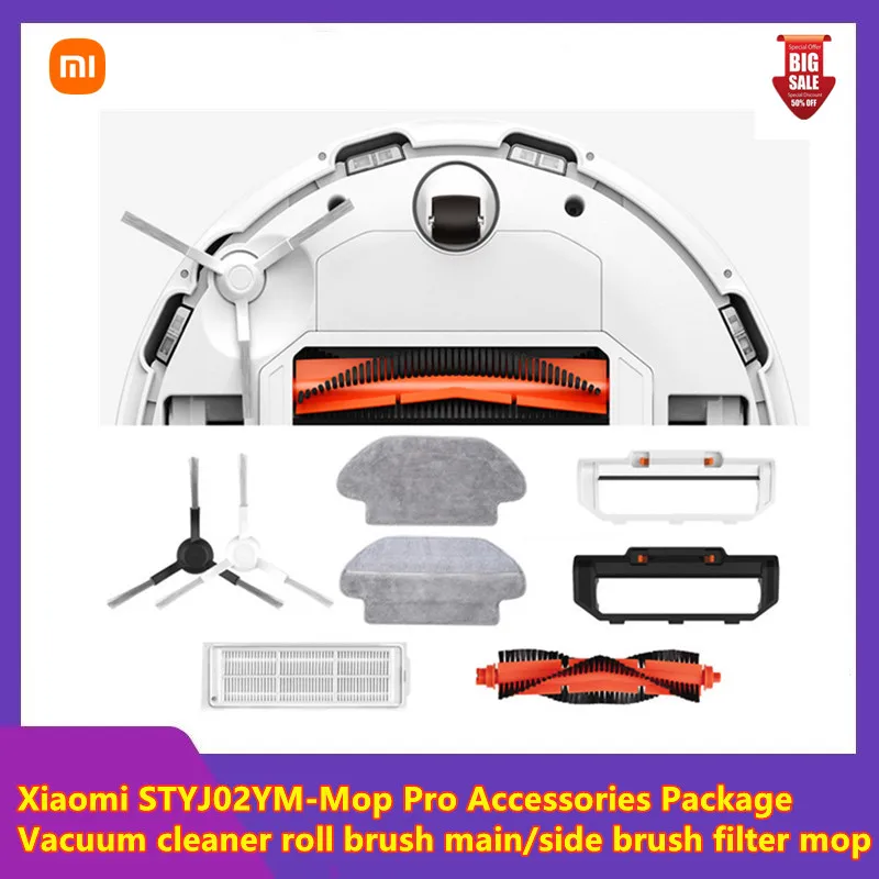 

Xiaomi STYJ02YM (Mijia sweeping robot-mop Pro) vacuum cleaner accessories rolling brush main / side brush filter mop package
