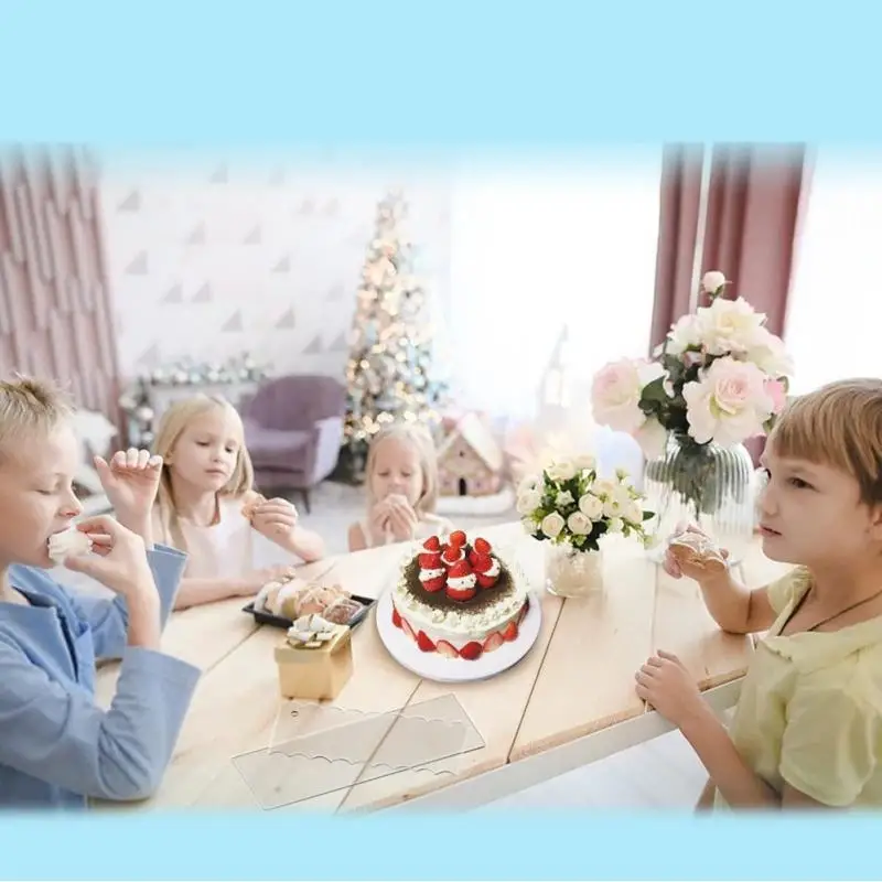 Прозрачный скребок для торта приготовления прямоугольный акриловый инструмент