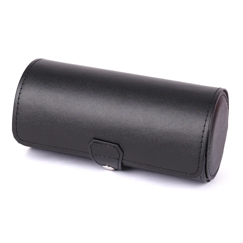 

PU Leather 3-digit Cylinder Watch Box High-end Jewelry Watch Storage Display Packaging Box Watch Organizer Display Case