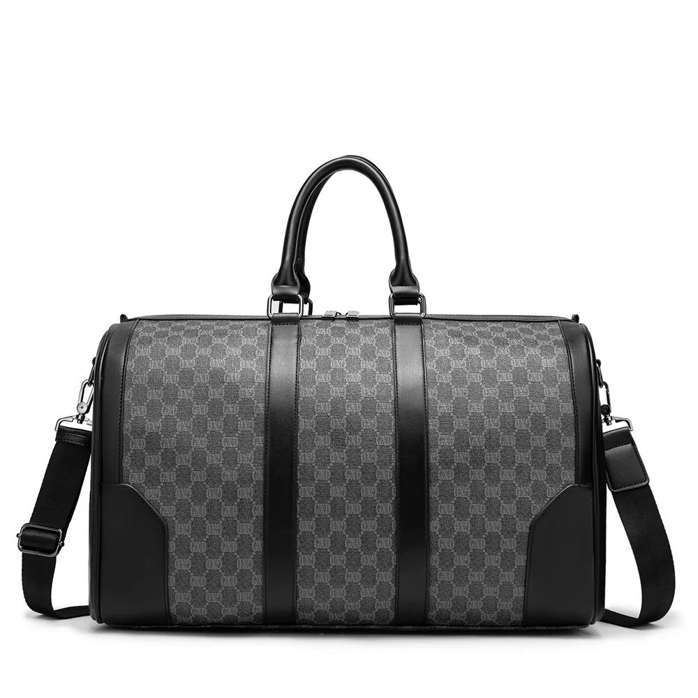 

Large Capacity Leather Travel Duffel Bag Luxury Design Men Women Travel Handbag Weekend Trip Boarding Gym Bags Fitness Organizer