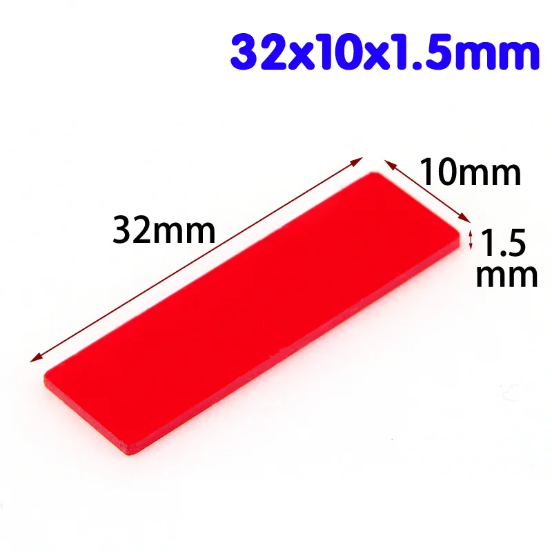 

Red Glass 32mm*10mm*1.5mm Spectral Absorption Colored Optical Glass Filters Can Be Customized Optical Filter