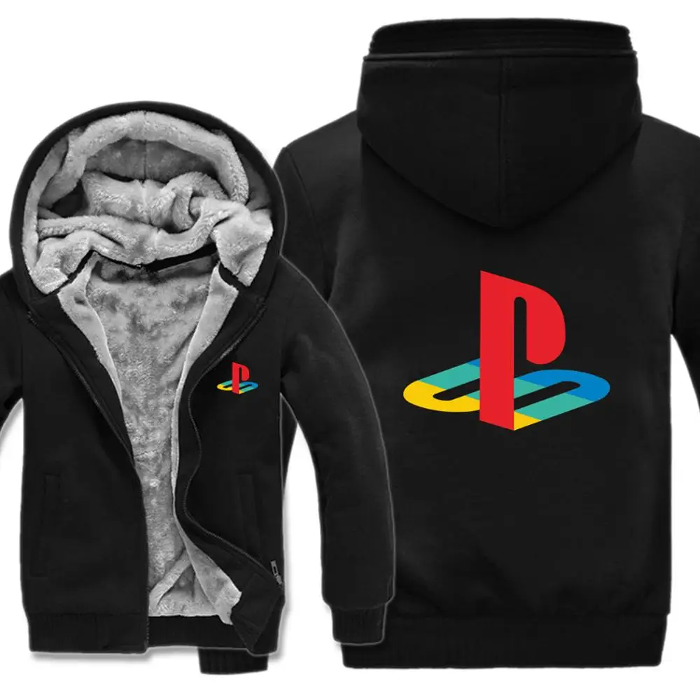 

2021 PlayStation Hoodies Mens Zipper Coat Fleece Thicken Man PlayStation Sweatshirt Pullover