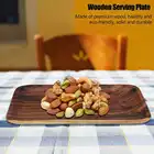 Деревянный сервировочный поднос, прямоугольная элегантная тарелка для фруктов, закусок, салатов, десертов, блюдо для японской еды, тарелка для суши, поднос для дома, гостиницы, пекарни