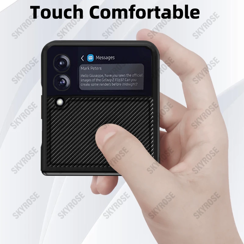 flip 3 shockproof capa for samsung galaxy z flip 3 case carbon fiber leather protective cover for samsung z flip 3 5g phone case free global shipping