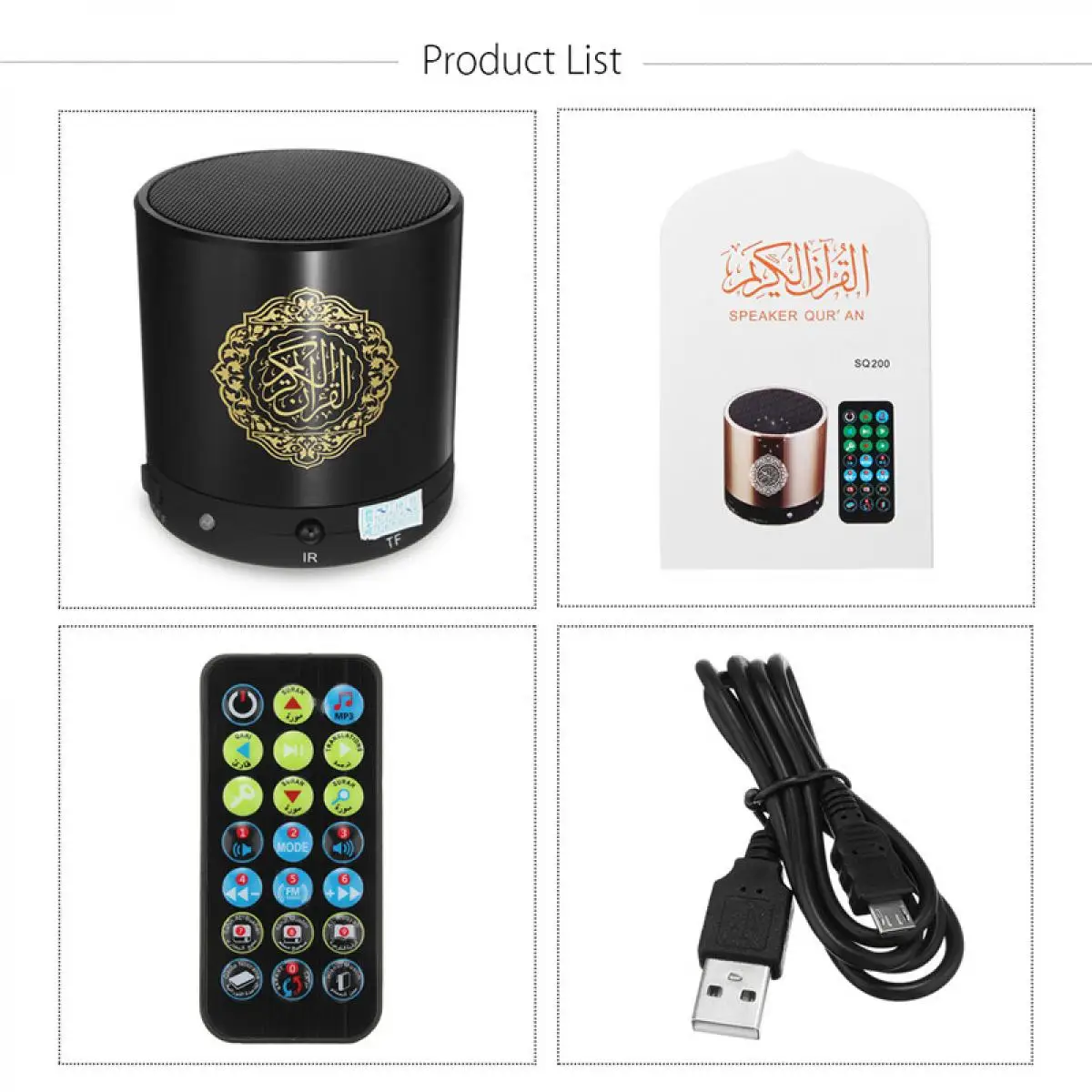 equantu quran muslim speakersmart koran translation small portable remote control bluetooth mp3 fm if player ramadan hajj gifts free global shipping