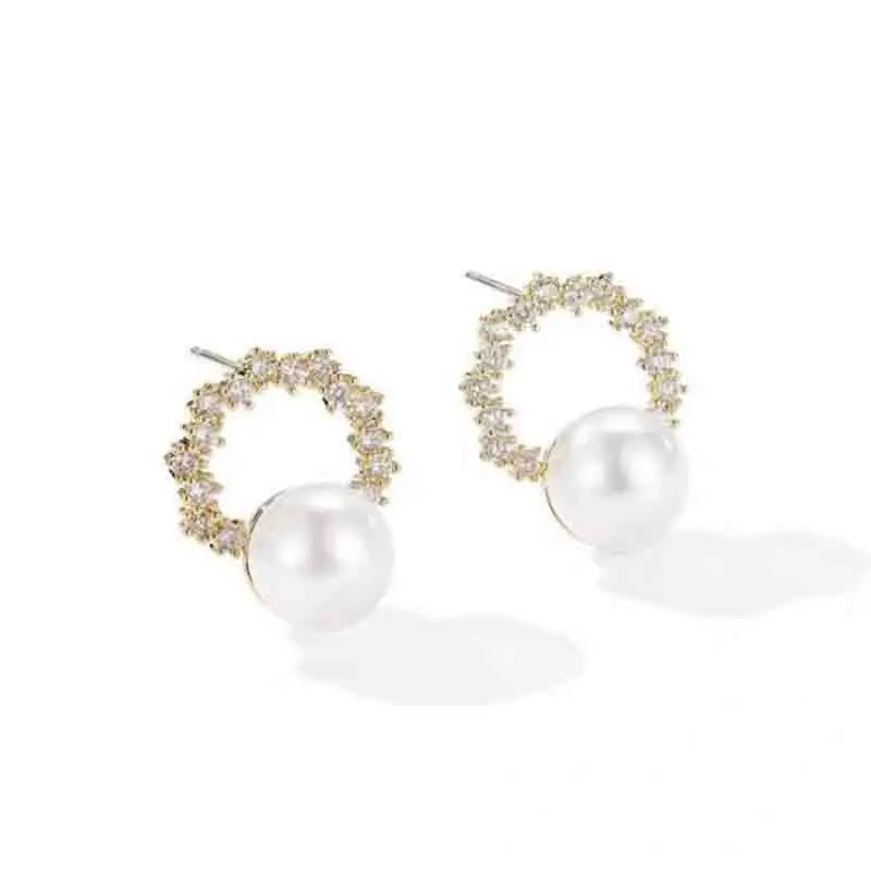 2 шт./компл. для женщин серьги элегантный полый лист со стразами и жемчугом