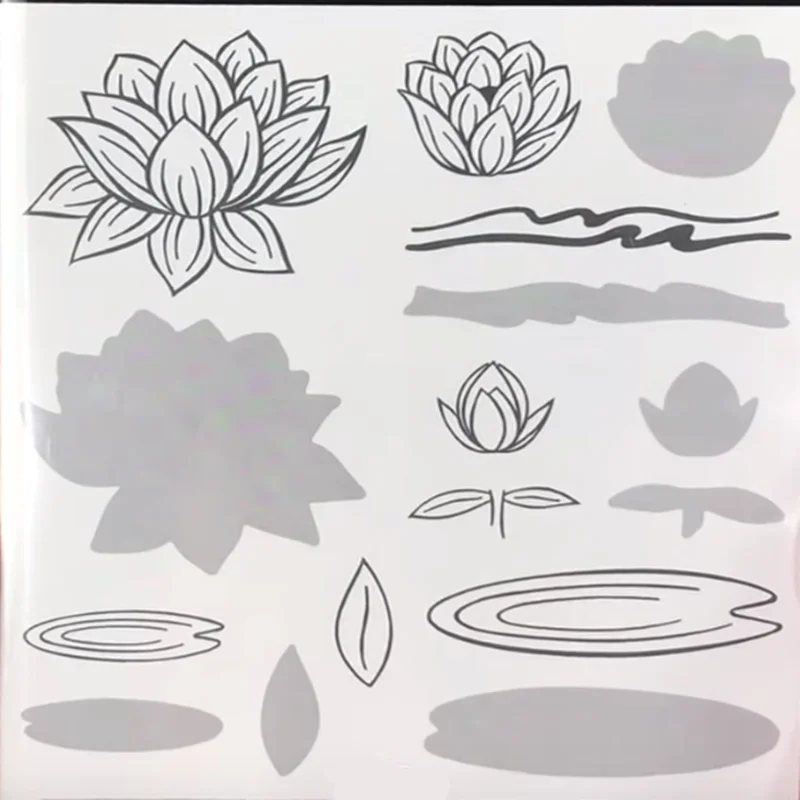 

2021 New Stamps And Metal Cutting Dies Clearance Making Lotus Flowers Embossing Frame Card Craft Set NO Dies Scrapbooking Molds