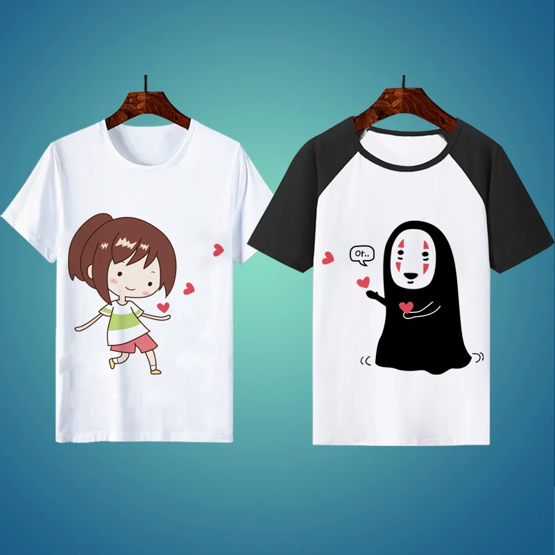 Футболка для косплея Spirited Away Огино чихиро летняя футболка с японским аниме No Face Man