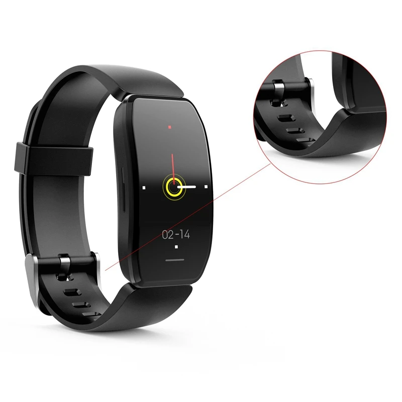 

C114 Smart Bracelet Color Sn 1.14 Inch Heart Rate Monitoring Bluetooth Peeter Bracelet (Black)