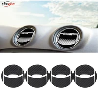 4pcs car air conditioner vent stickers outlet cover decoration film carbon fiber auto accessories for ford mondeo mk4 mk3