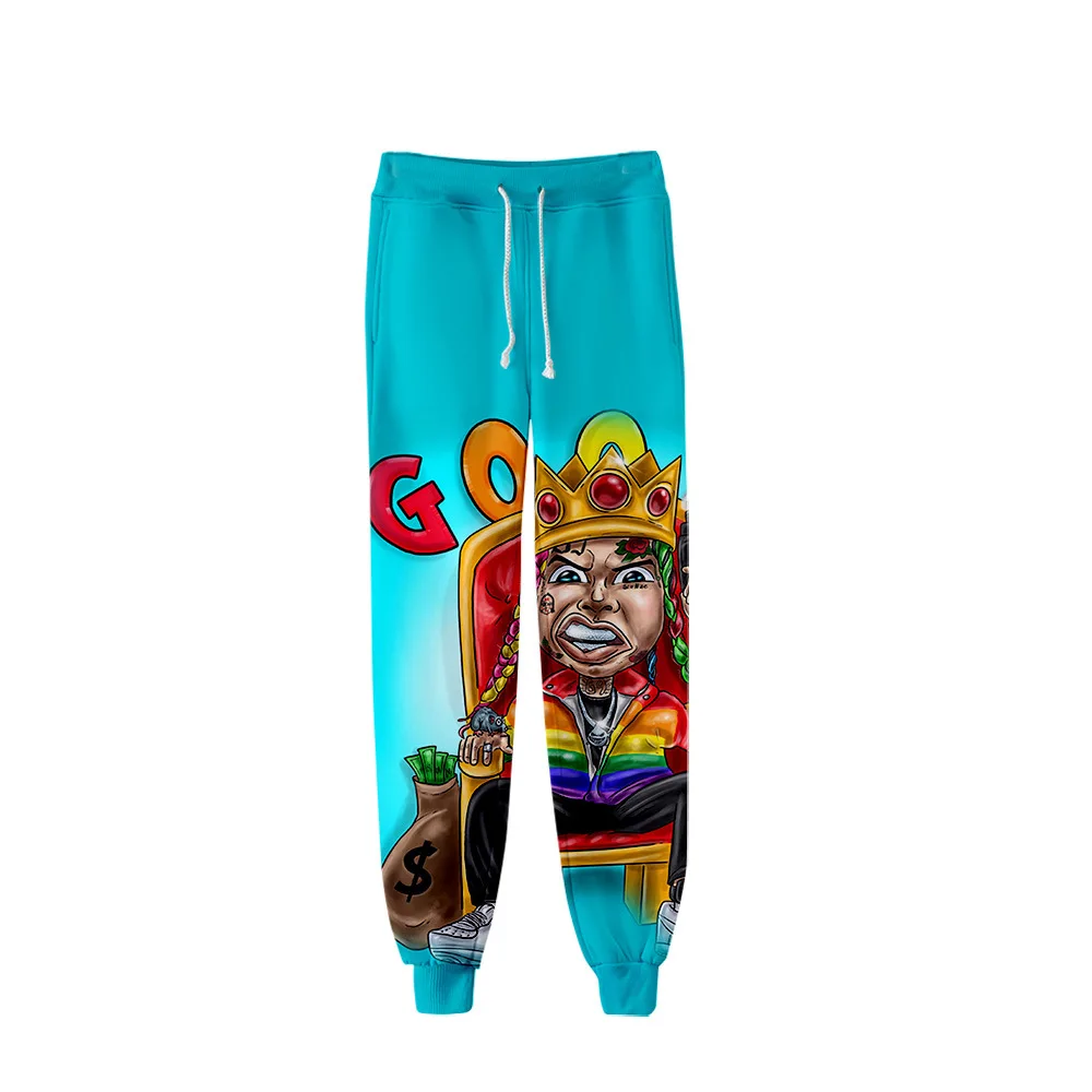 2020 спортивные брюки унисекс Rapper 6ix9ine Gooba тренировочные с 3D эффектом одежда для