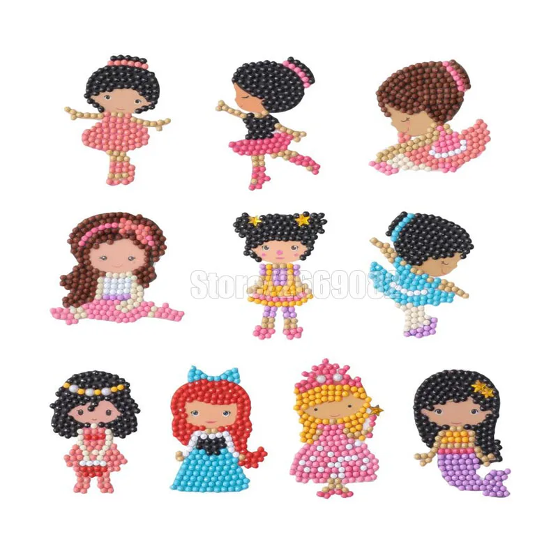 DIY круглая Алмазная картина ангел Девочка Детская Наклейка набор вышивка