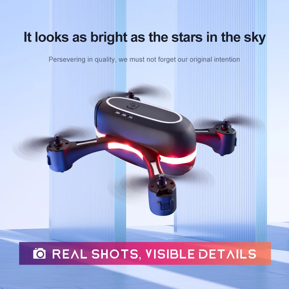 Новый цветной мини Дрон LSRC с радугой 480P 720P HD Двойная камера WIFI FPV высота