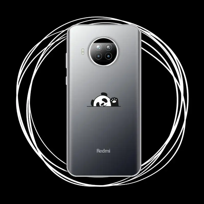 

Panda Cat Dinosaur fashion Phone Case Transparent for Xiaomi Redmi note 10 t 8 9 pro lite 11