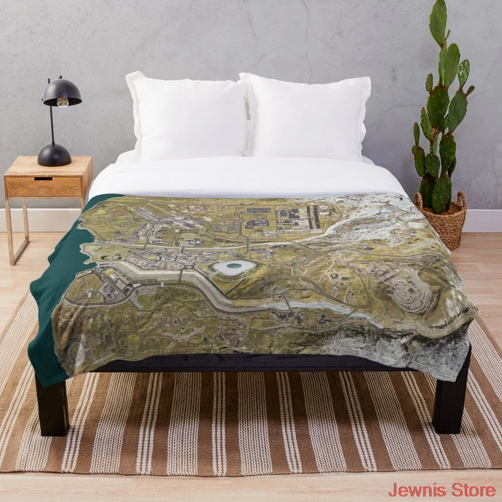 

COD WARZONE MAP Throw Blanket Throws for Girls Boys Children's Kids Adult Gift Home Bedroom Decoration Flannel