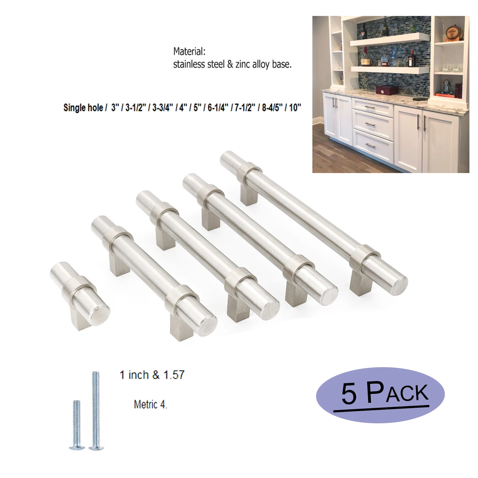 Матовые никелевые ручки для шкафов кухонных ручка выдвижных ящиков из матовой