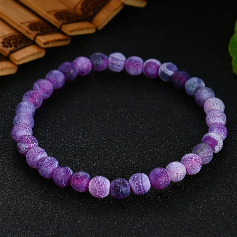 Цветные бусины выветриваемые браслеты из натурального камня для йоги женщин и