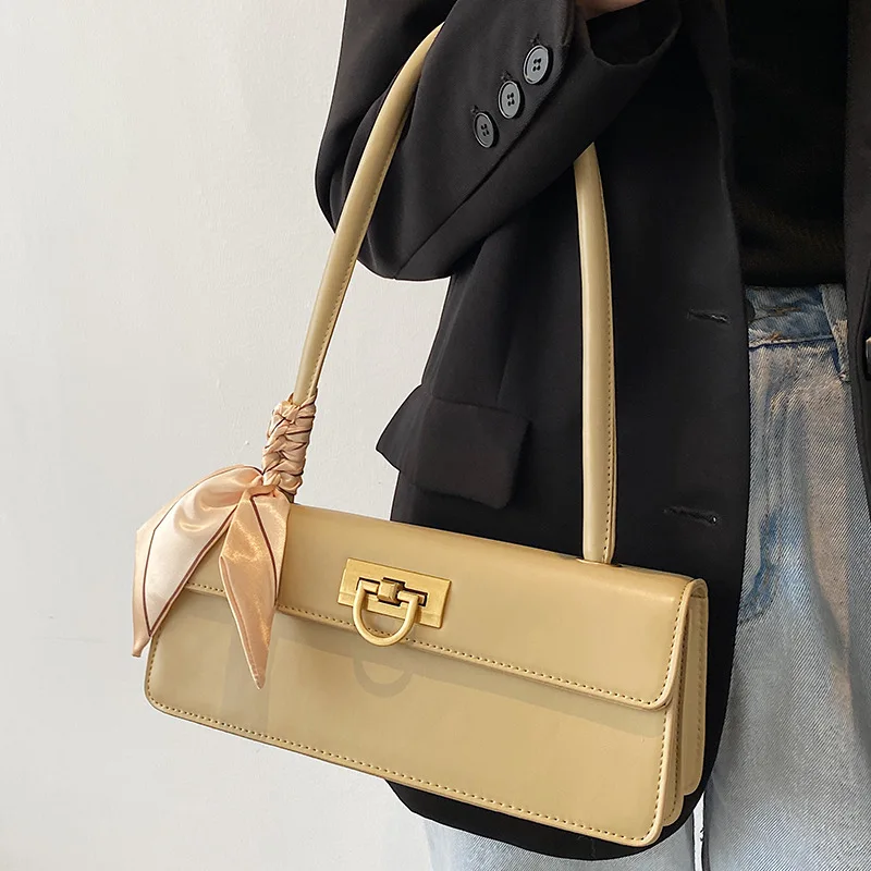 

Elegant Female Square Armpit Bag 2021 Fashion New High-quality PU Leather Women's Designer Handbag Portable Shoulder Bags